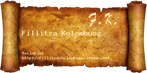 Fillitza Kolombusz névjegykártya
